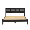Modern Minimalist Boho Queen Bedframe â€“ Black