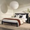 Modern Minimalist Boho Queen Bedframe â€“ Black