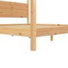 Modern Minimalist Boho King Canopy Bedframe â€“ Natural Pine