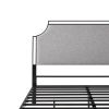 Traditional Upholstered Metal Queen Bedframe â€“ Grey