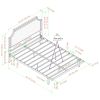Traditional Upholstered Metal Queen Bedframe â€“ Grey