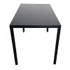 Simple Assembled Tempered Glass & Iron Dinner Table Black(Replacement code: 13028197-55761004)