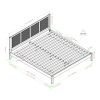 Boho Solid Wood Rattan Panel Headboard King Bedframe â€“ Black