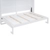 Queen Size Murphy Bed Wall Bed with Top Cabinets,White
